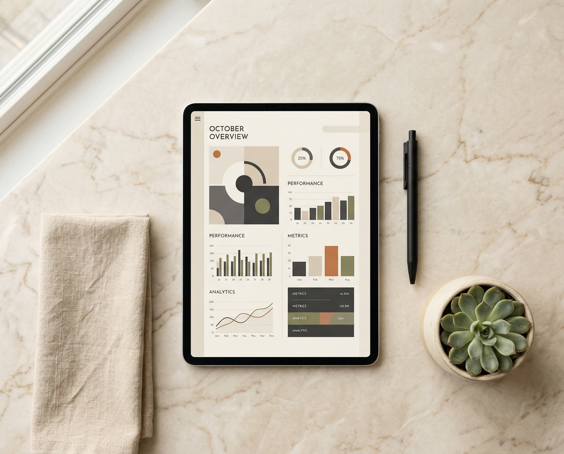 Modern workspace and design tools representing diverse industries served in Modesto